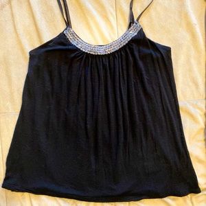 Black and Beaded Tank!